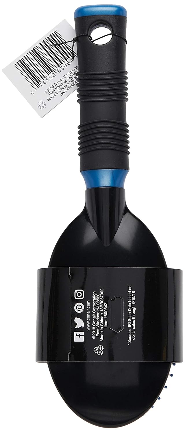 Conair Pro Hair Brush with Wire Bristle, Cushion Base, Colors May Vary : Beauty