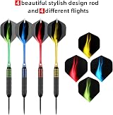 Centaur 12 Pack Steel Tip Darts 24g with 4 Color Aluminum Shafts & Flights view 6