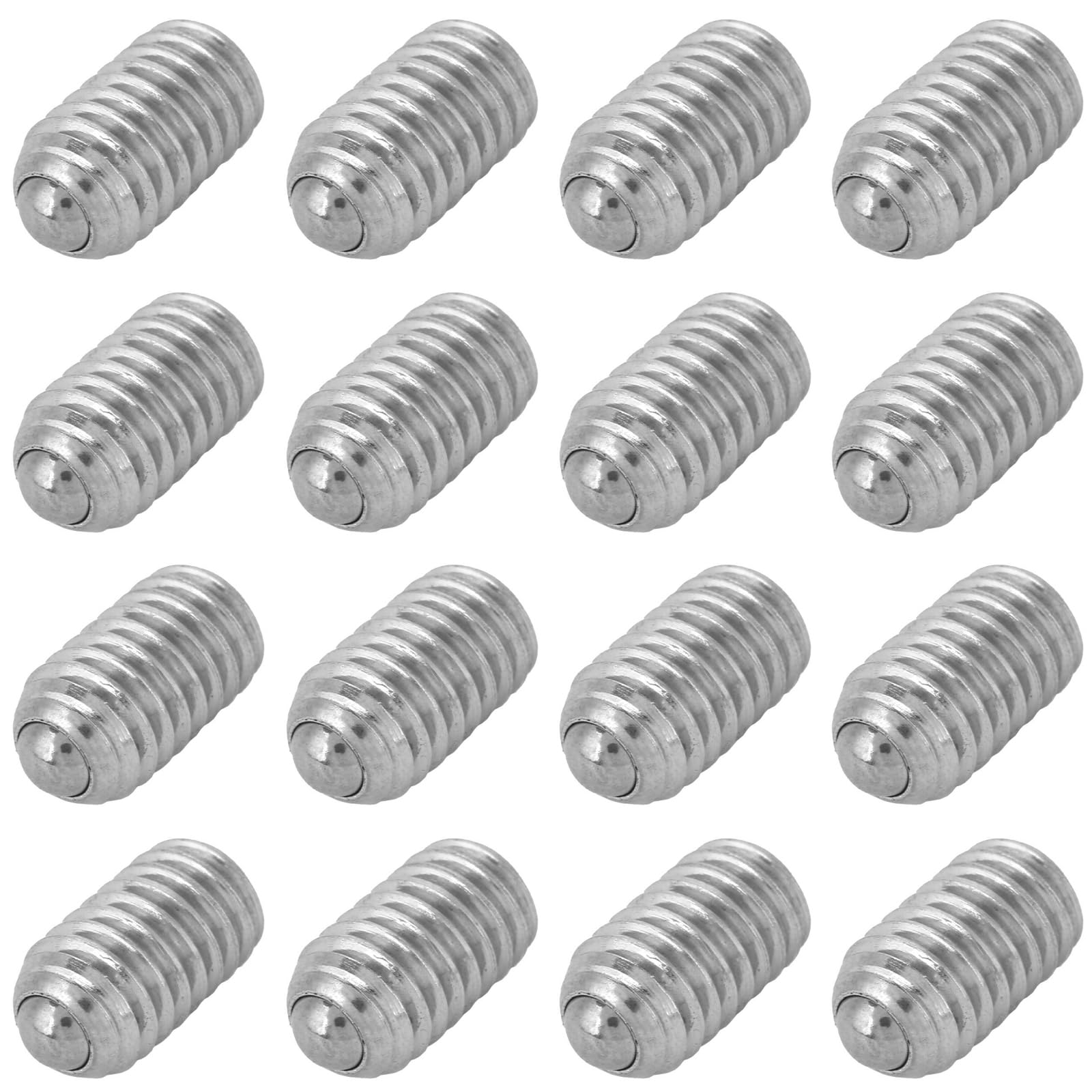 M6*10 Spring Ball Plunger Screw, 20pcs Allen Locating Stainless Steel Ball Point Plunger Screw Fastener, for Lubrication Equipment, Pneumatic Tool(M6*10)