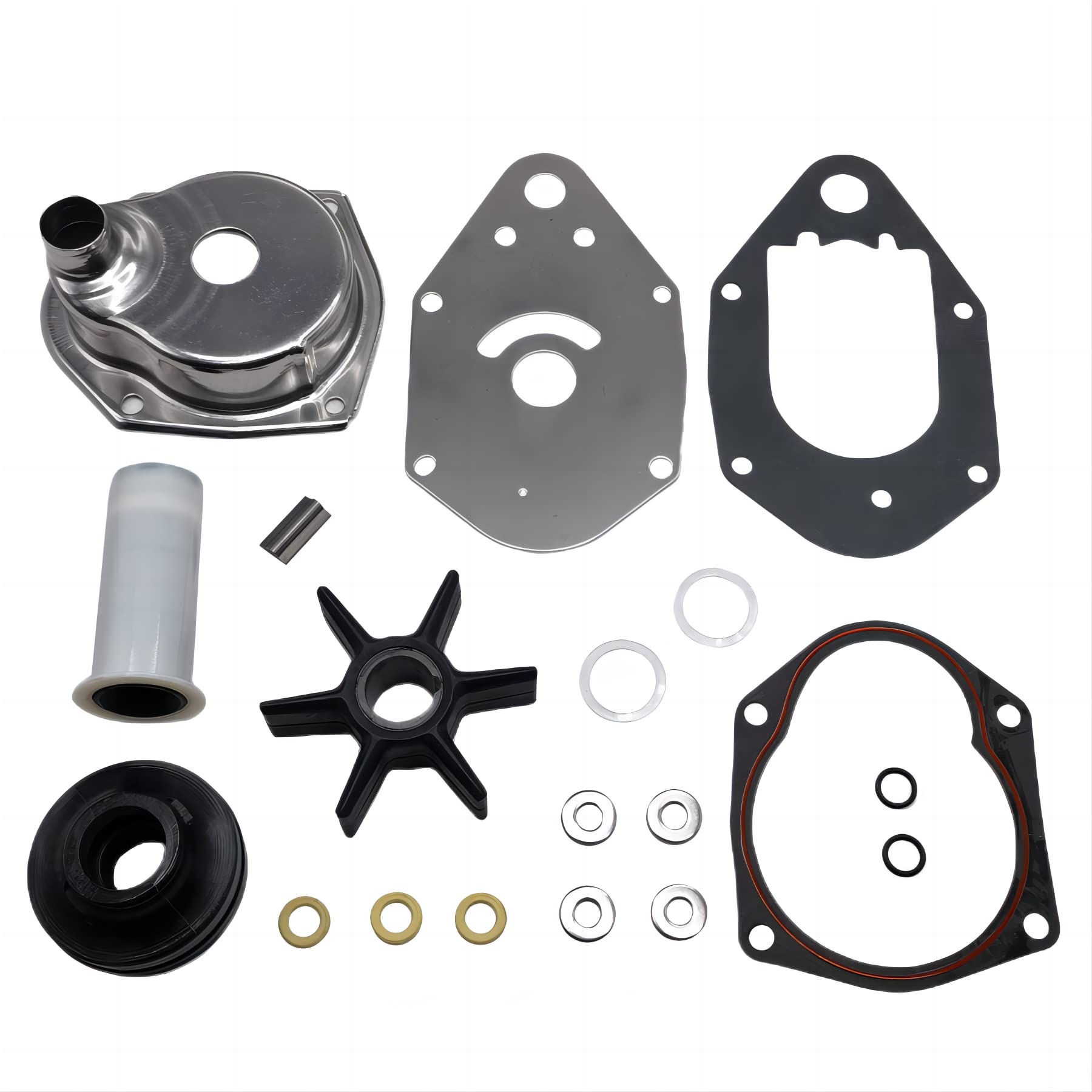 Photo 1 of NorthBoat 47-812966A11 Water Pump Impeller Kit with 47-19453T Impeller for Mercury Mariner Force Outboards 30 40 50 60 70 HP Boat Motor 47-812966A12