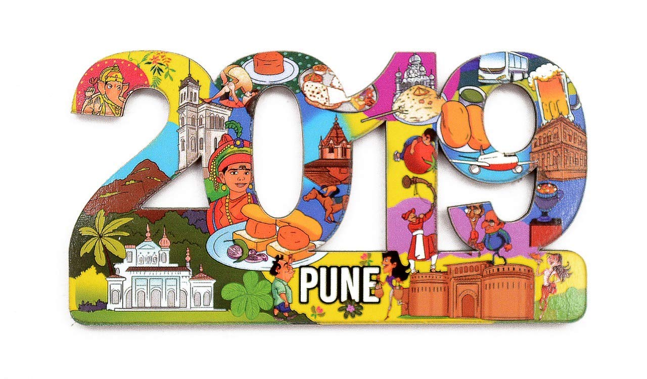 Buy Mela Fridge Pune India 2019 Indian Souvenir, Wooden MDF