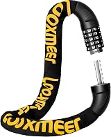 Looxmeer 8mm Thickened Chain Bike Lock with 5-Digit Combination 90cm