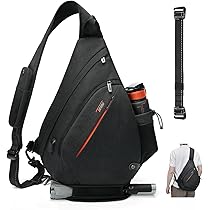TUDEQU Sling Bag Men Crossbody,8 Pockets Sling Backpack Men Large