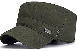 YeeHeen Cadet Hat Flat Top Hats Army Military Caps for Men Women