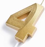 Polly Online Gold Glitter 3D Number Candles Set Birthday Cake Topper view 2