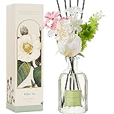 COCORRÍNA Reed Diffuser - White Tea 8.5 Fl.oz/ 250ml Flower Diffuser with 8 Sticks, Reed Diffusers for Home Bathroom Shelf De