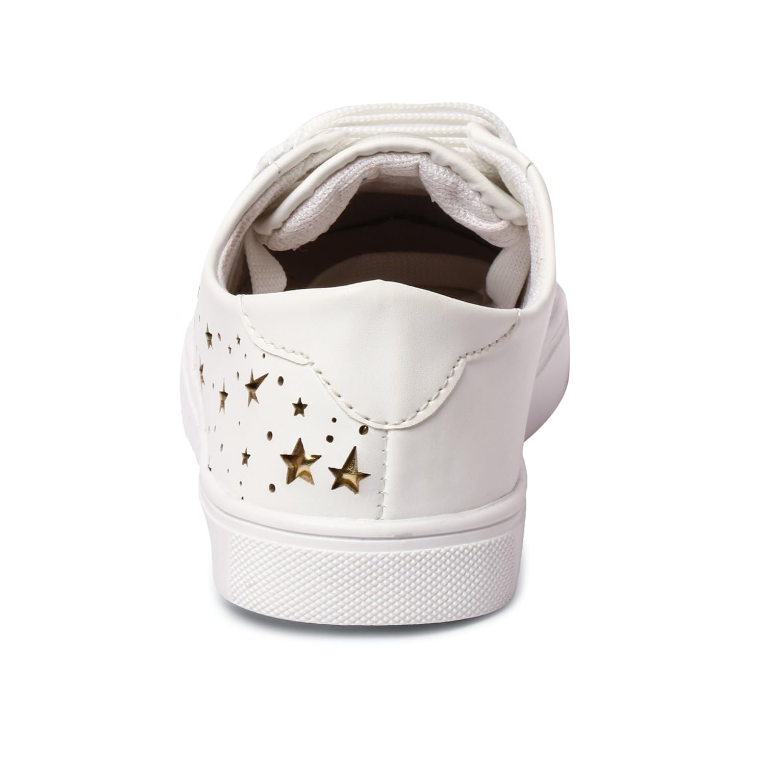 lockey women's white golden star casual sneakers