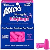 Mack's Dreamgirl Soft Foam Earplugs, 10 Pair, Pink - Small Ear Plugs for Sleeping, Snoring, Studying, Loud Events, Traveling 
