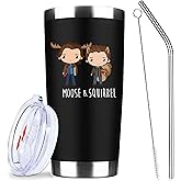 ATHAND Funny TV Show Merchandise,20 Oz Insulated Stainless Steel Iced Coffee Natural Tumbler with Lid,Funny Super Travel Coffee Mug Cup Water Bottle,TV Show Gifts for Men Women Movie Lovers (Black)
