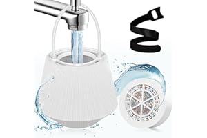 PTUI Bath Filter for Tub - Bath Water Filter for Tub Faucet – 8-Stage Filtration System for Chlorine & Impurities – Helps Improve Skin and Hair – BPA-Free, Easy to Install (Conical)