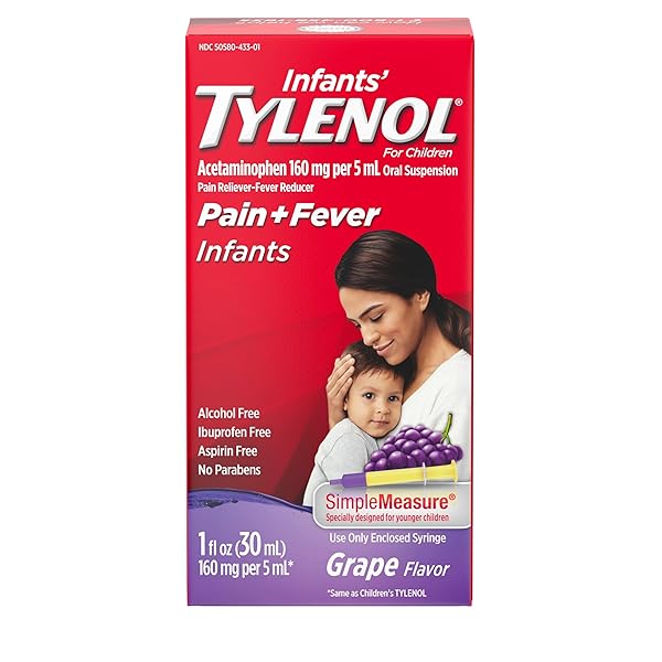 TYLENOL INFANTS ORAL SUSPENSION, GRAPE, 1 FL. OZ