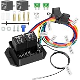 FASTSTORM Digital Radiator Fan Switch Kit 12V/24V, Adjustable 104&deg;F-230&deg;F w/Dual Electric Fan Switch Kit Replace #0444, Dual Fan Control, IP54