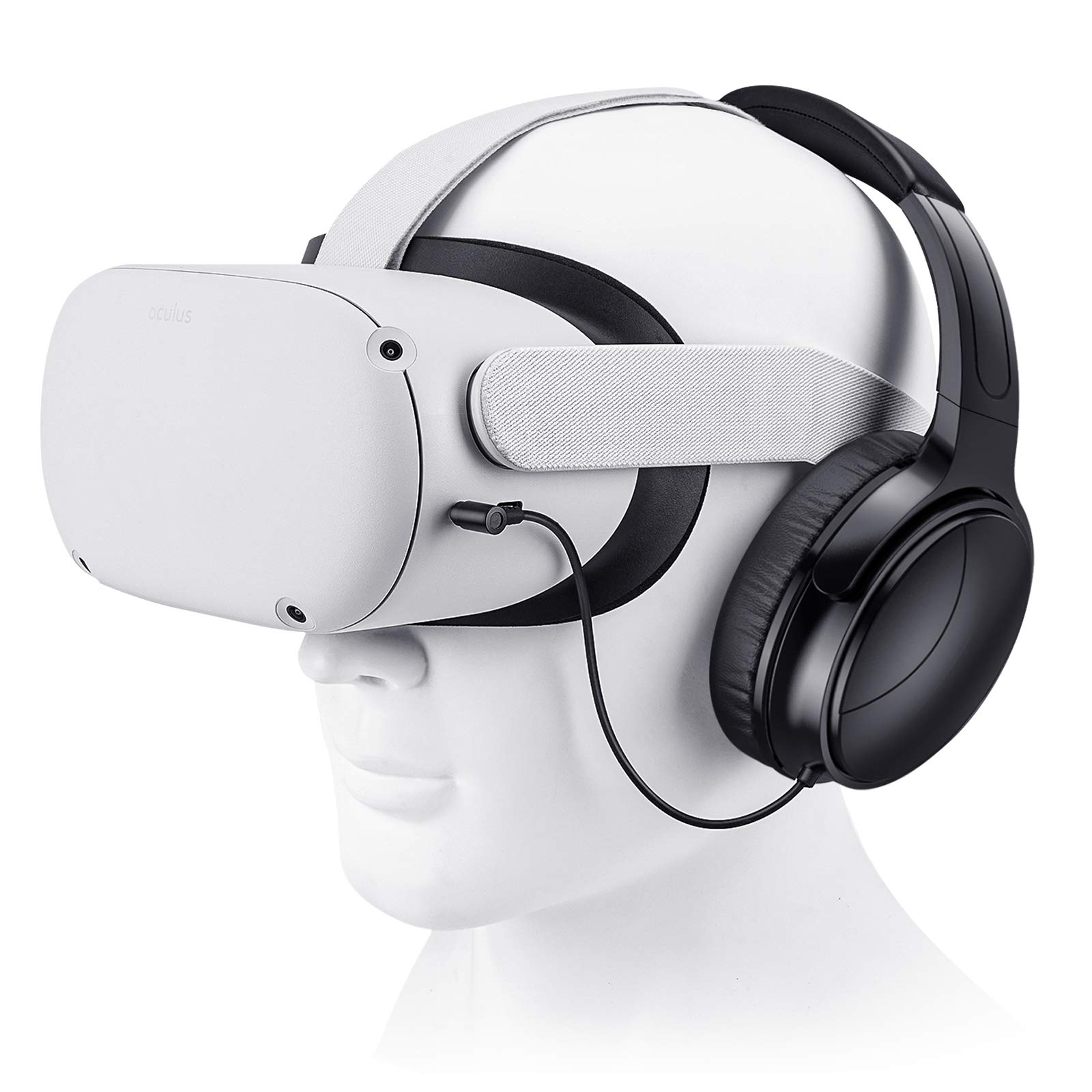 SARLAR VR Gaming Headphones for Quest 2/Quest 3 Increase VR Immersion, Custom Length Cable, Optimized Gaming Audio Driver, Memory Protein Ear Pads Noise Isolating and Other Accessories