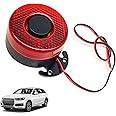 ZOKYUYS Car Back-up Alarm Horn, 12V/24V 105dB Alarm Buzzer Siren with Wire/Light, Waterproof Universal Car Beeper Auto Warning for Different Cars Accessories