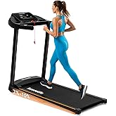 SereneLife Treadmill with Incline &amp; Handle Bars | Compact Portable Walking Pad &amp; Treadmill for Home/Apartment | Wide Running Belt 40" x 16" | Includes Workout Trainer Program with Bluetooth App