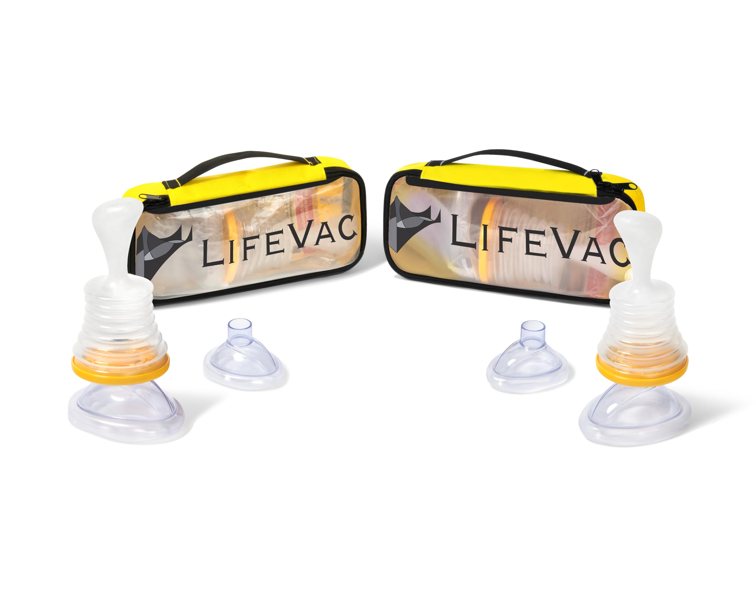 Photo 1 of LifeVac Yellow Travel Kit 2 Pack - Portable Suction Rescue Device, First Aid Kit for Kids and Adults, Portable Airway Suction Device for Children and Adults