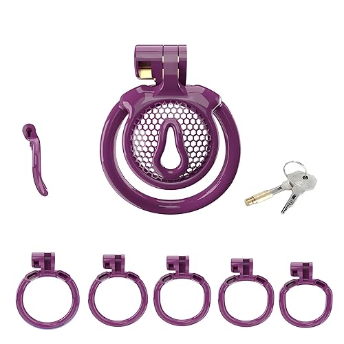 Flat Chastity Cage Small Male Chastity Device Lock Design Plastic Penis  Cage for Men BDSM Penis Cage Sex Toys for Couples (CX-A, Purple) in Dubai -  UAE | Whizz Chastity Devices
