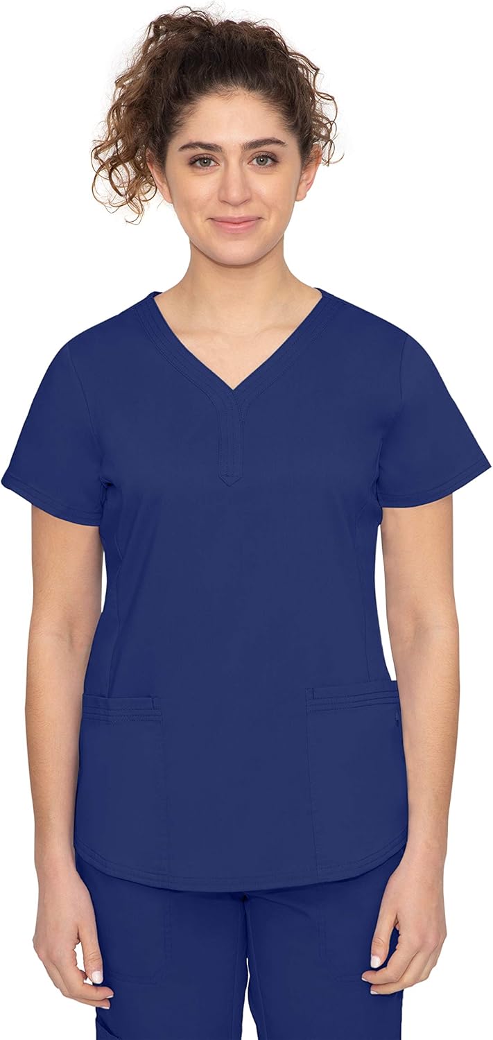 healing hands Purple Label Women's Jane 2167 V-Neck 2 Pocket Top Scrubs: Clothing