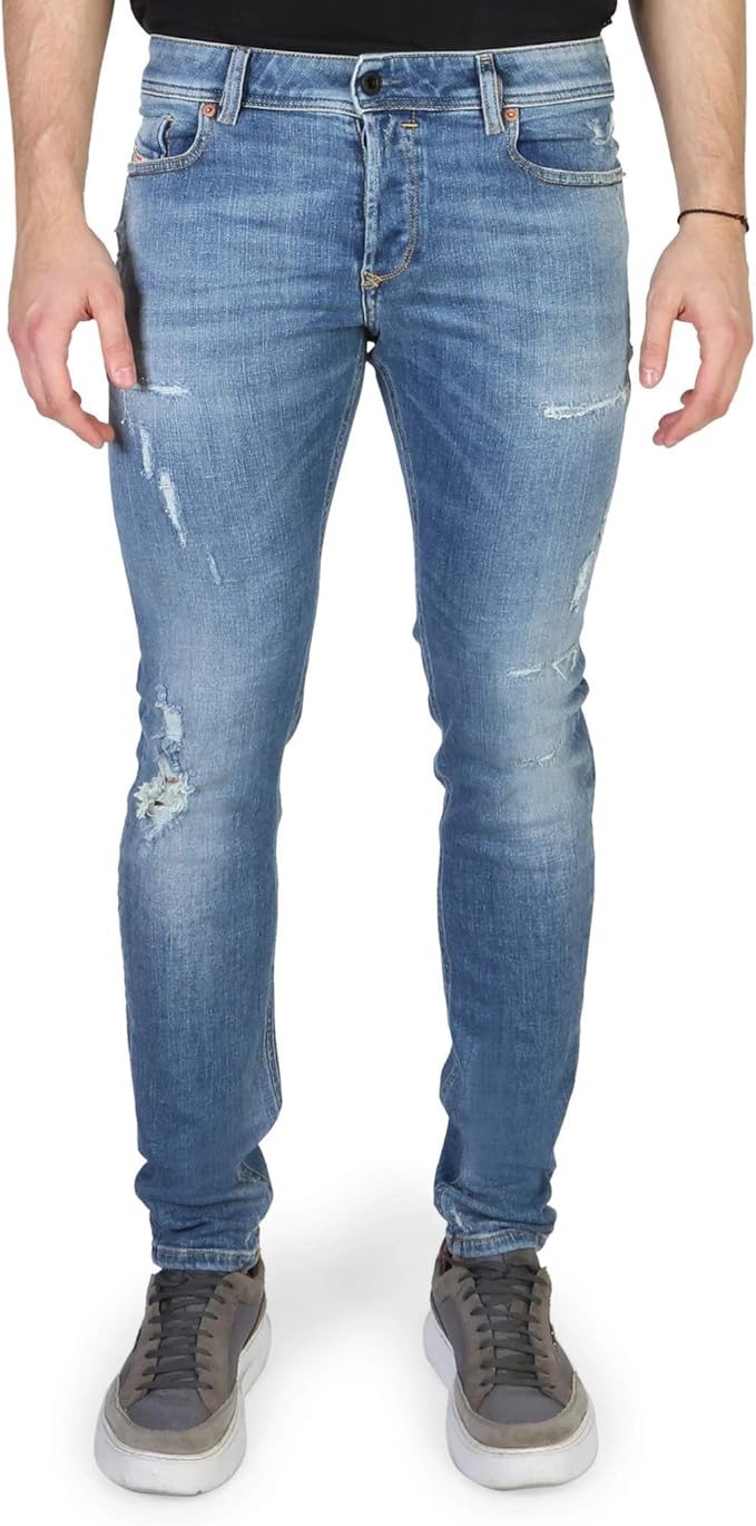 Amazon ディーゼルスニーカーl 32ズボンスキニージーンズ ブルーブルーデニム01 W36 L32 メーカーサイズ 36 ファッション小物 通販