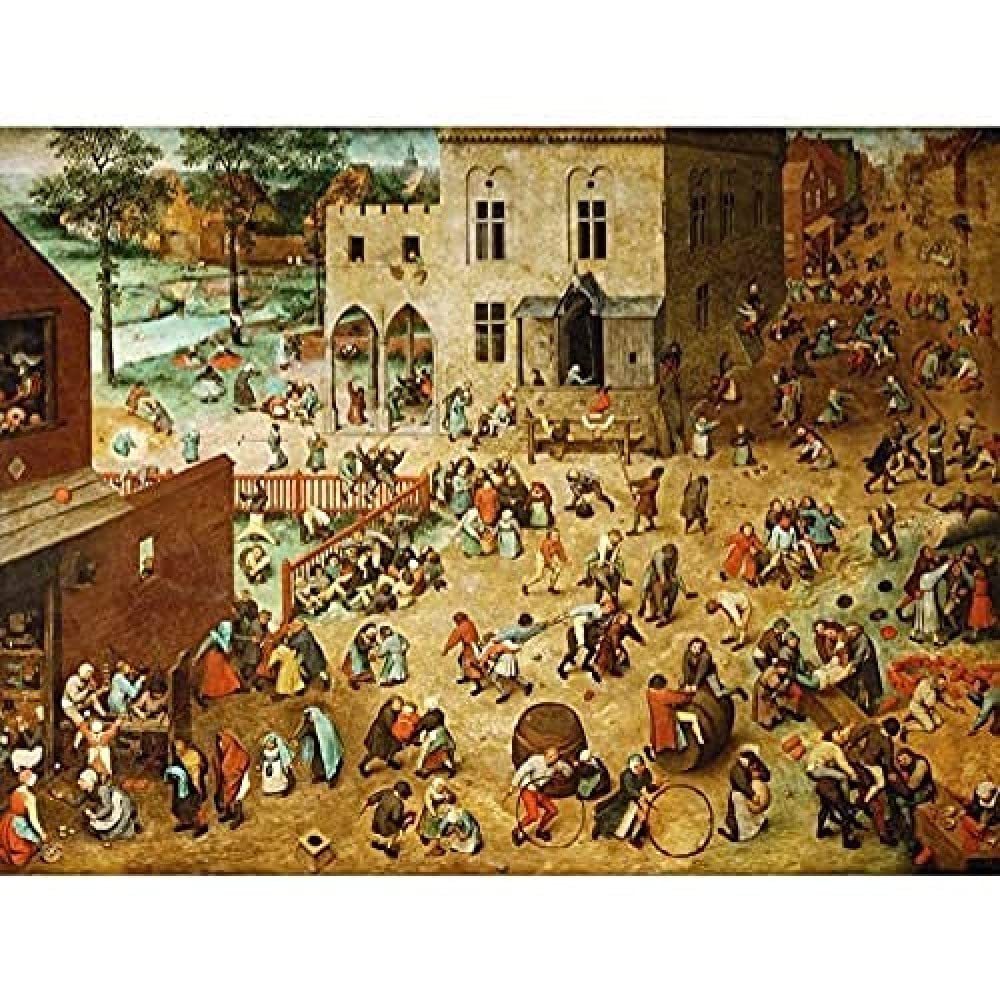 Pieter Bruegel The Elder Childrens Games Art Print Canvas Premium Wall Decor Poster Mural