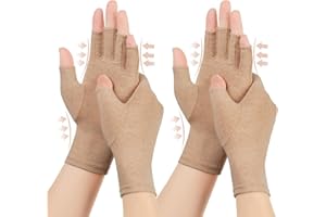 DRNAIETY 2 Pairs Arthritis Compression Gloves, for Arthritis, Rheumatoid, Osteoarthritis, Carpal Tunnel Pain, Compression Gloves for Arthritis for Women & Men, Gloves for Work, Warm Moisture Absorption
