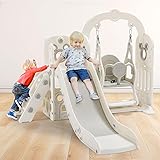 MAMIZO 6 in 1 Toddlers Slide and Swing Set, Kids