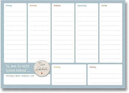 Agenda Semainier 50 Feuilles To Do Bloc Bloc Notes Abreissb Lock A5 Attention Liste Sourire Amazon Fr Fournitures De Bureau