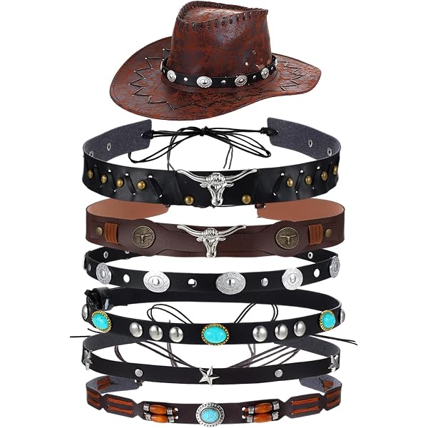 Amazon.com: Thunderbird Cowboy Hatband Turquoise Bead Bronze  display picture 3