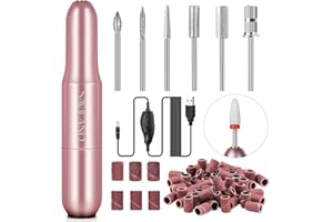 SAVILAND Acrylic Electric Nail Drill : Exclusive Love Series Portable Efile Nail Drill Machine Professional Complete Drill Bits for Remove Acrylic Nails Manicure & Toenails Nail Care Home Salon DIY