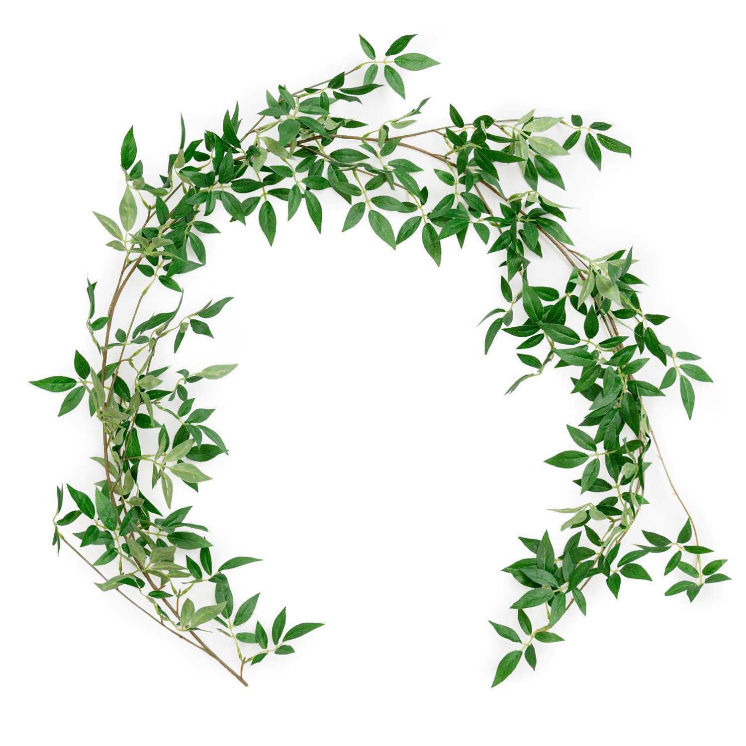 Photo 1 of Ling's moment 5.8ft Rosa Banksiae Artificial Garland, Real Touch Silk Laurel Leaf Vine for Wedding Arch, Table Centerpiece & Event Decor, Faux Greenery Filler for Elegant Arrangements