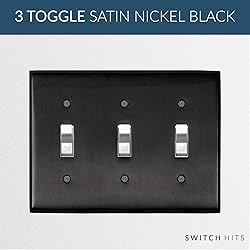 Switch Hits Satin Nickel Black Outlet Wall Plate