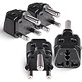 OREI South Africa, Botswana Power Plug Adapter, 2 in 1 USA Grounded Connection - Universal Socket - Type M - 4 Pack - Perfect for Cell Phones, Laptops, Chargers & More