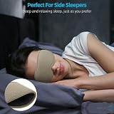 Trilancer 2026 Sleep Mask Eye Mask 3D Light Blocking Brown with Earplugs view 2