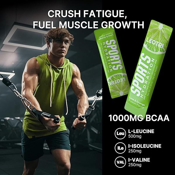 SUGAR FREE ELECTROLYTE POWDER PACKETS – SPORT HYDRATION DRINK MIX SUPPLEMENT, KETO FRIENDLY WITH 6 KEY ELECTROLYTES, RICH IN VITAMIN B AND C, 1000MG BCAA – NO SUGAR, 16 STICKS, LIME & ORANGE FLAVOR