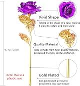 Beferr Forever Rose Gift for Mum Purple Rose with Heart Glass Base view 5