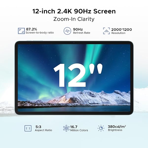 DOOGEE TAB G6 PRO TABLET 12 INCH, ANDROID 16 TABLETS, 90HZ 2.4K 36GB RAM+128GB ROM/TF 2TB, HELIO G100 OCTA-CORE GAMING TABLET, 4G LTE/5G WIFI/9000MAH/GEMINI AI/13MP+8MP/OTG/FACE ID/DUAL SPEAKERS