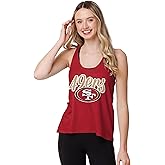 FOCO NFL Womens NFL Ladies Fashion Wordmark Team Stripe Sleeveless Tank Top Shirt