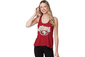 FOCO Women's NFL Ladies Fashion Wordmark Team Stripe Sleeveless Tank Top Shirt