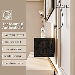 Avana Fireplace Floating Mantel - Wood Mantels for