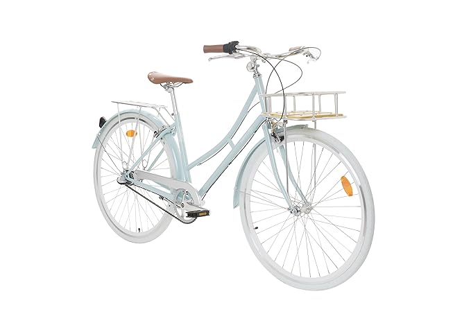 Fabric Cityrad - Hollandrad Damen Fahrrad mit Korb, Shimano Inter 3-Gang, 5 Farben, 14 Kg.