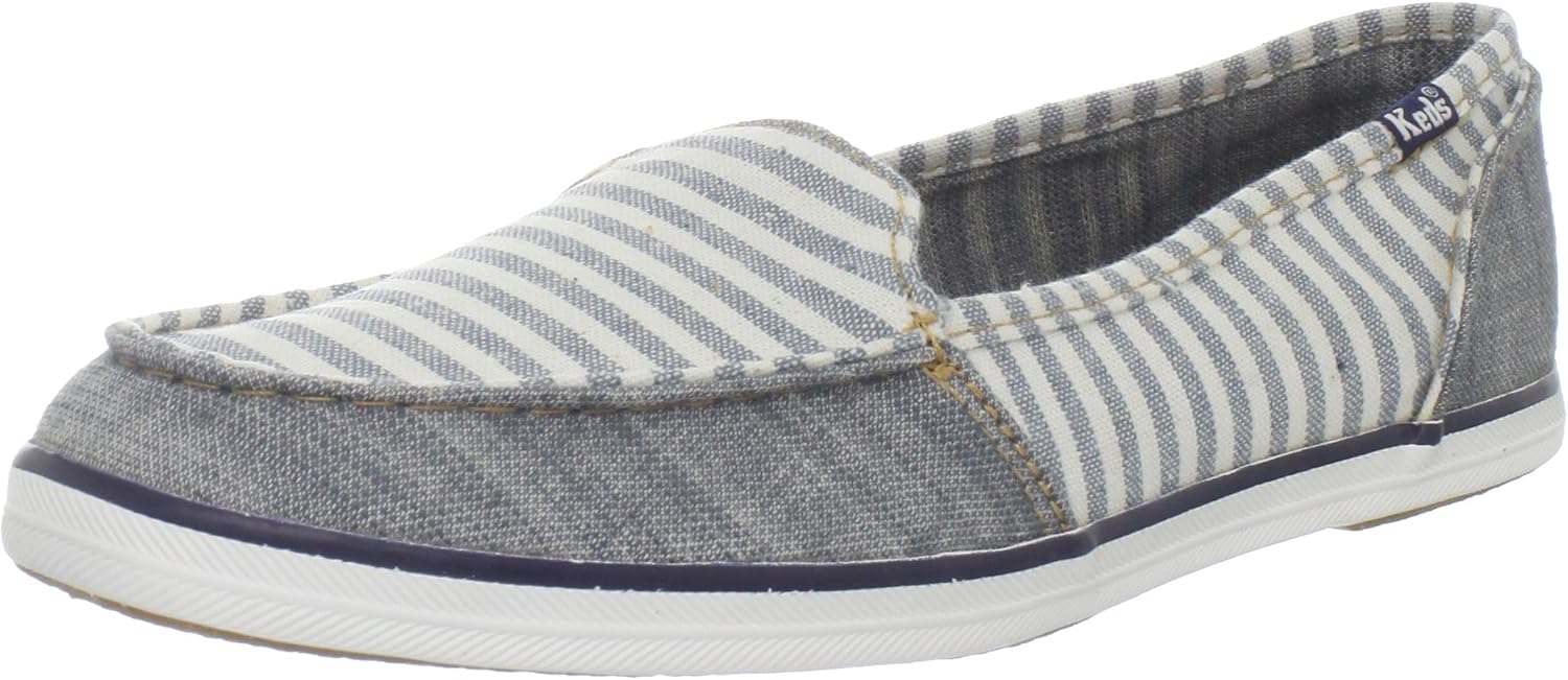 Keds Women's Surfer Canvas Stripe Boat Shoe Loafers
