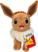 Jazwares Pokémon Eevee Plush 8-Inch Soft Plush with Authentic Details