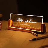 Personalized Light Up Desk Name Plate | New Job