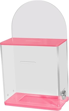 My Charity Boxen Hohe Qualitat Spende Box Mit Ruckwand Transparent Display Bereich Gesperrt Fur Fundraising Spende Box Ticket Box Box Solid Pink Amazon De Burobedarf Schreibwaren