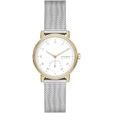 Skagen Kuppel Lille or Riis Lille Minimalist Women's Watch with Stainless Steel Bracelet, Mesh or Leather Band