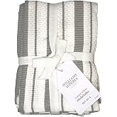 Williams-Sonoma Classic Striped Dishcloths, Dishrags, Drizzle Grey (Set of 4)