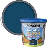 Ronseal Fence Life Plus Midnight Blue 5L 5 Year All Weather Protection