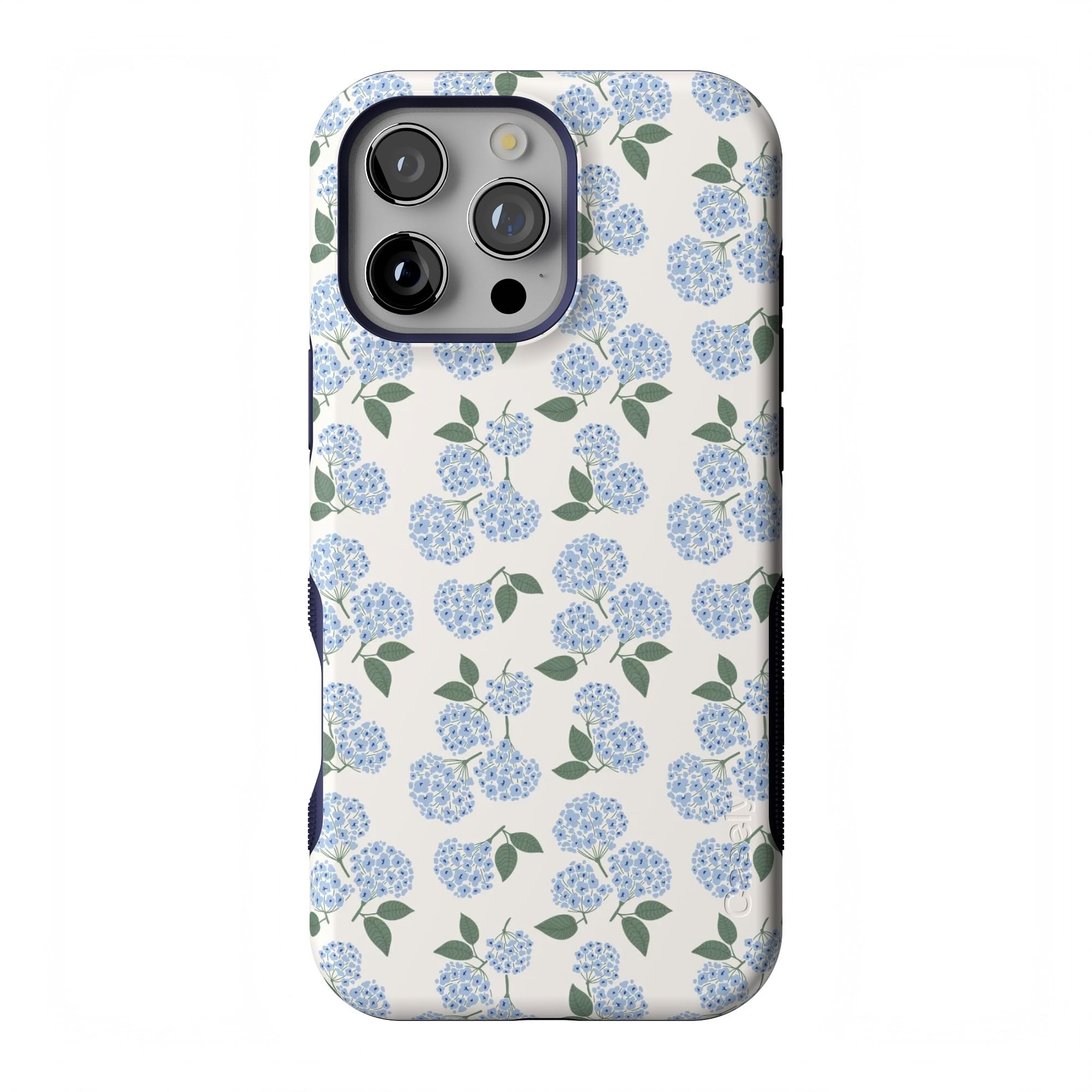 Casely iPhone 16 Pro Max Case | Nantucket Cottage | Blue Hydrangea | Bold Protective Design | Compatible with MagSafe