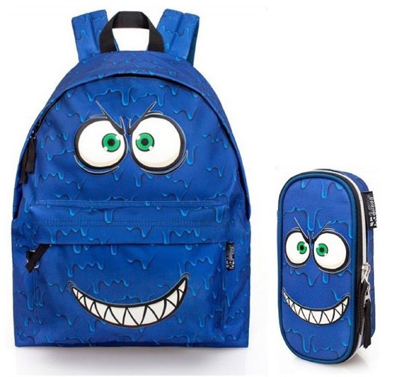 Valigeria ASTUCCIO Scuola Portapastelli cartella ragazzo medie superiori  liceo Blu FACE SCARY Facce Zaino Scuola Americano Faccine SCARY BLU  urban-earth.co.uk