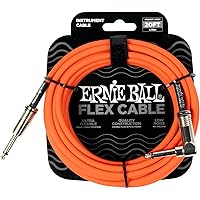 Ernie Ball Flex Instrument Cable Straight/Angle 20ft - Orange (P06467)